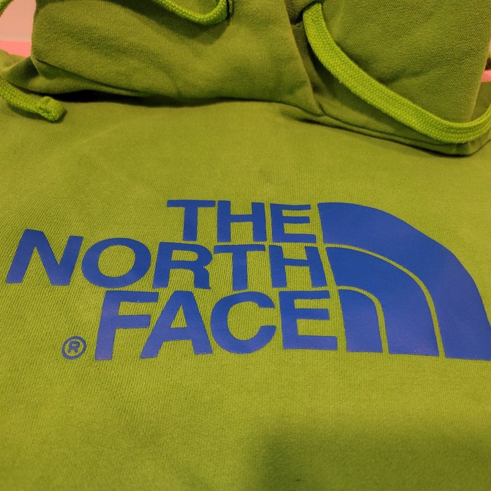 Mens The North Face Green and Blue Sweatshirt MEDIUM